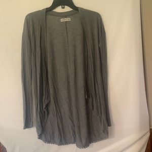 Abercrombie Kids Size 14/16 (L/XL) Open Front Gray Cardigan